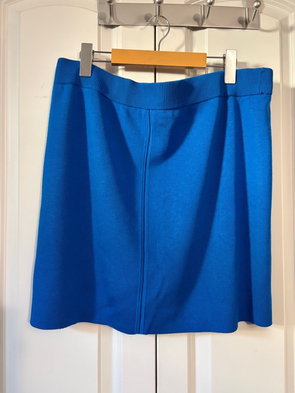 DKNY Bright Blue Knit Mini Skirt